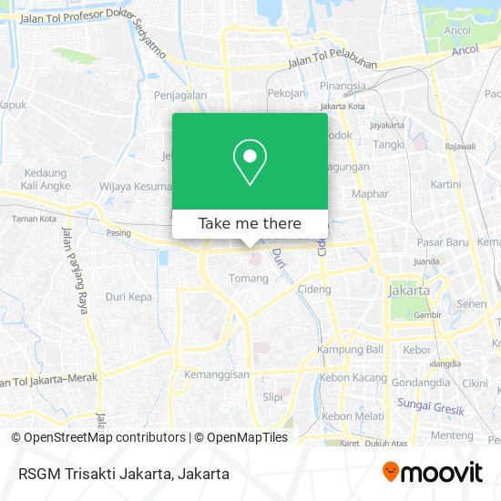 RSGM Trisakti Jakarta map