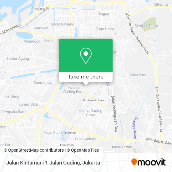 Jalan Kintamani 1 Jalan Gading map
