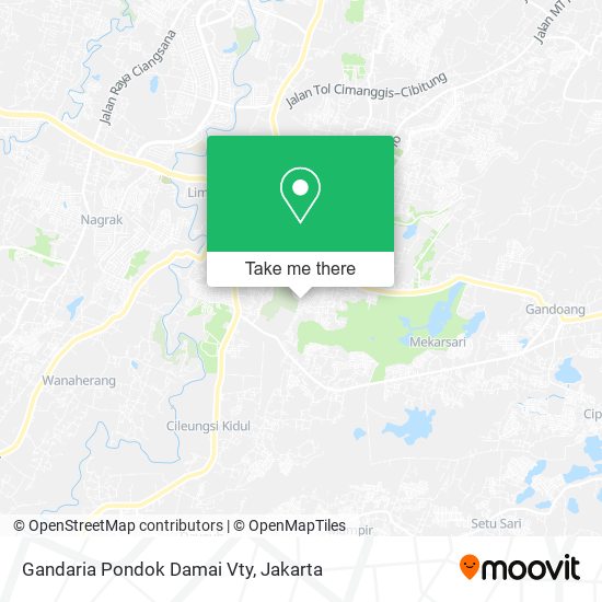 Gandaria Pondok Damai Vty map