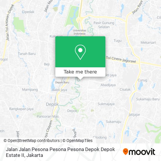 Jalan Jalan Pesona Pesona Pesona Depok Depok Estate II map