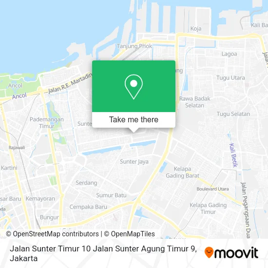 Jalan Sunter Timur 10 Jalan Sunter Agung Timur 9 map