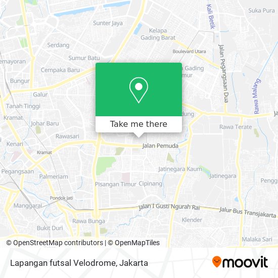 Lapangan futsal Velodrome map