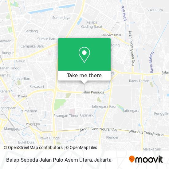 Balap Sepeda Jalan Pulo Asem Utara map