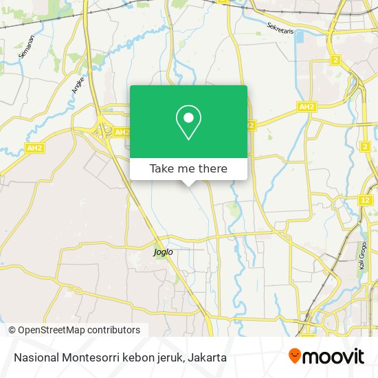 Nasional Montesorri kebon jeruk map