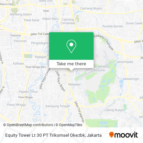 Equity Tower Lt 30 PT Trikomsel Oke,tbk map