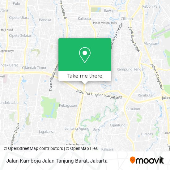 Jalan Kamboja Jalan Tanjung Barat map