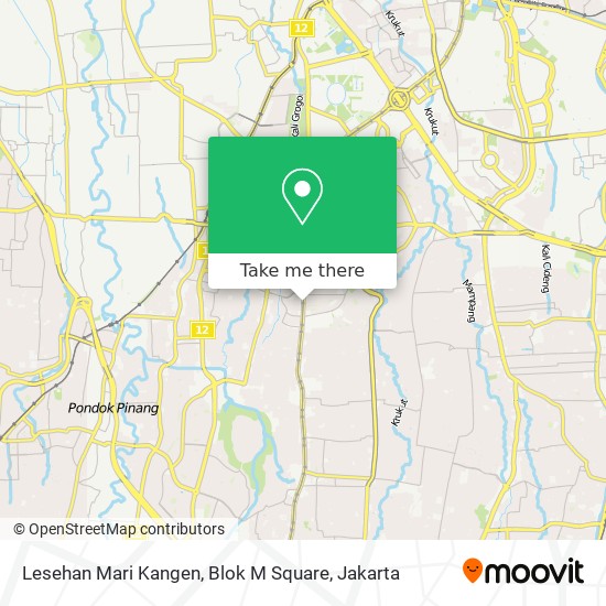 Lesehan Mari Kangen, Blok M Square map