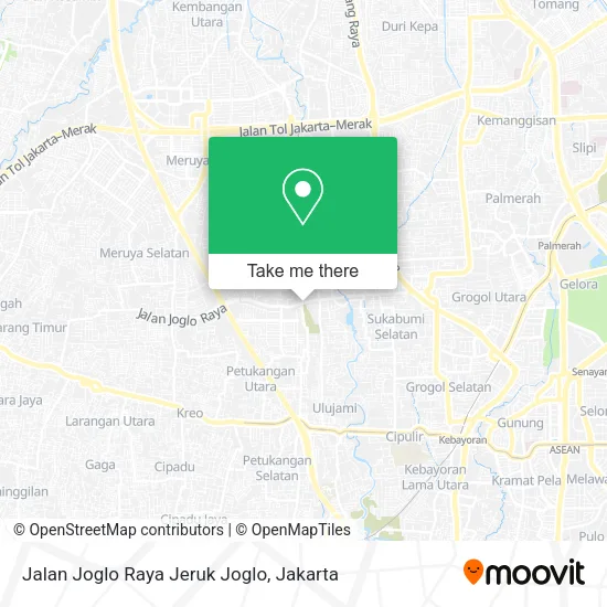 Jalan Joglo Raya Jeruk Joglo map