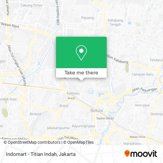 Indomart - Titian Indah map