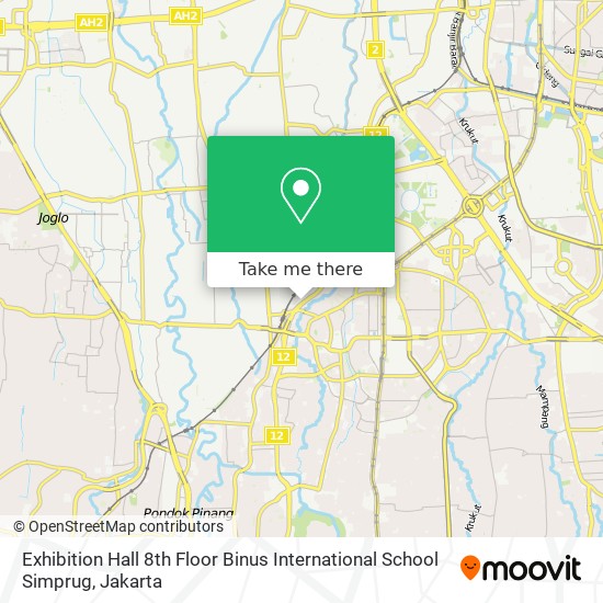 Exhibition Hall 8th Floor Binus International School Simprug map