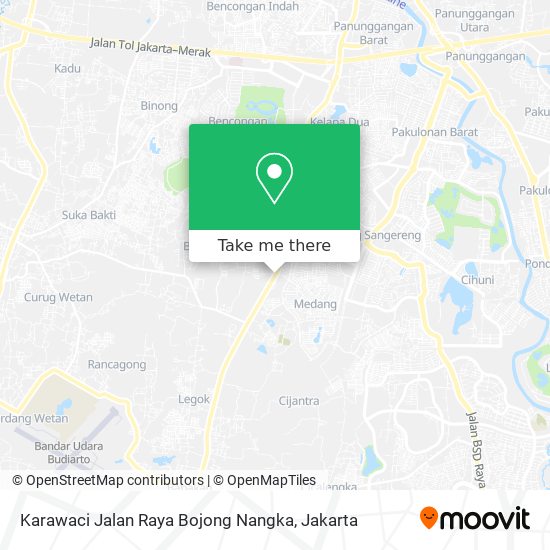 Karawaci Jalan Raya Bojong Nangka map