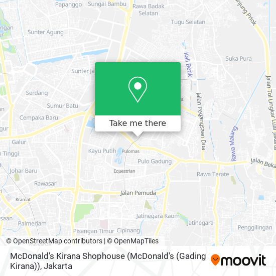 McDonald's Kirana Shophouse (McDonald's (Gading Kirana)) map