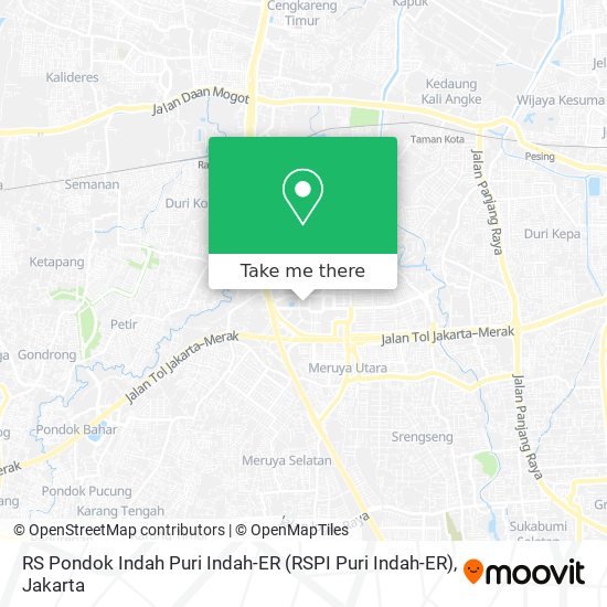 RS Pondok Indah Puri Indah-ER (RSPI Puri Indah-ER) map
