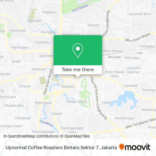 Upnormal Coffee Roasters Bintaro Sektor 7 map