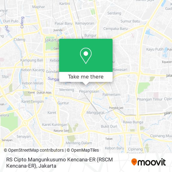 RS Cipto Mangunkusumo Kencana-ER (RSCM Kencana-ER) map