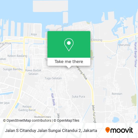 Jalan S Citanduy Jalan Sungai Citandui 2 map