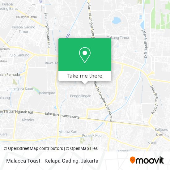 Malacca Toast - Kelapa Gading map