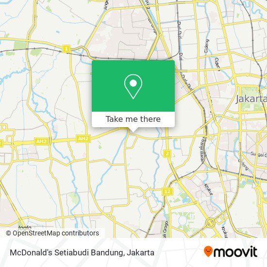 McDonald's Setiabudi Bandung map