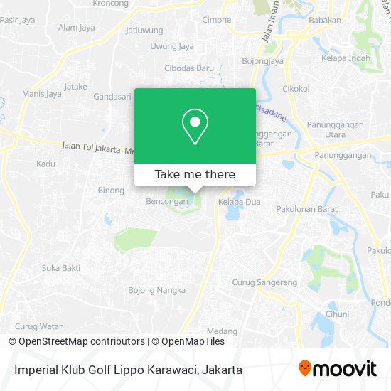 Imperial Klub Golf Lippo Karawaci map