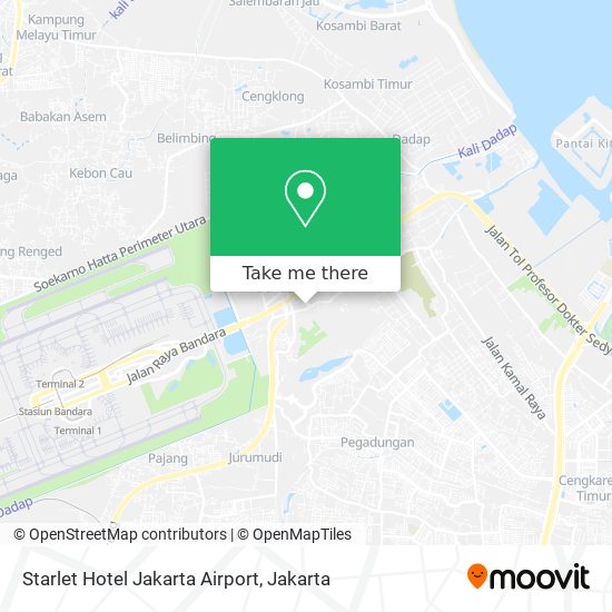 Starlet Hotel Jakarta Airport map