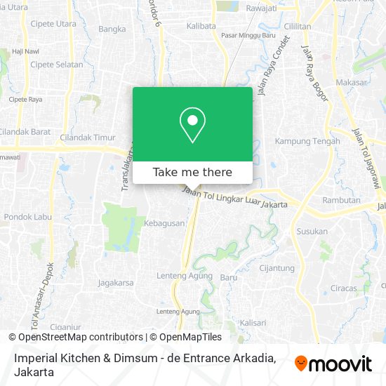 Imperial Kitchen & Dimsum - de Entrance Arkadia map