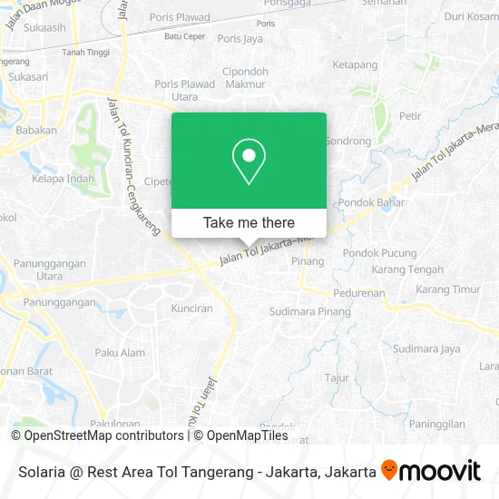 Solaria @ Rest Area Tol Tangerang - Jakarta map