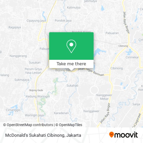 McDonald's Sukahati Cibinong map