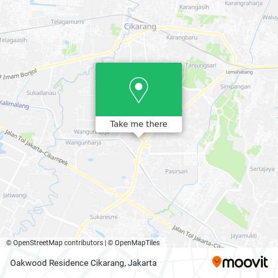 Oakwood Residence Cikarang map