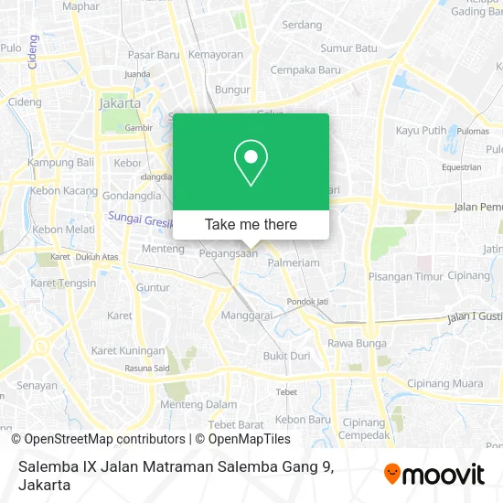 Salemba IX Jalan Matraman Salemba Gang 9 map