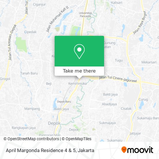 April Margonda Residence 4 & 5 map