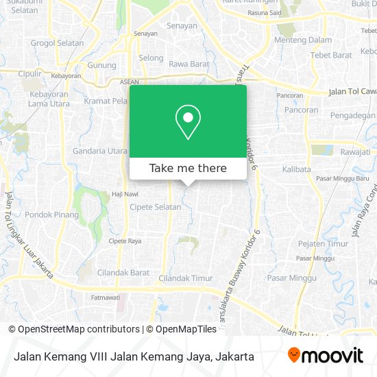 Jalan Kemang VIII Jalan Kemang Jaya map