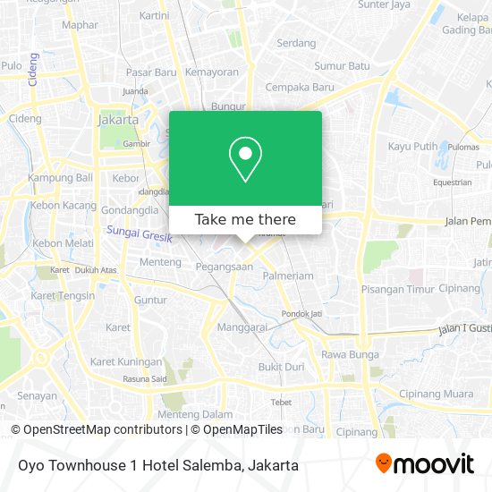 Oyo Townhouse 1 Hotel Salemba map