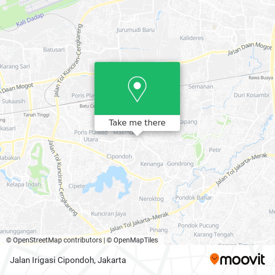 Jalan Irigasi Cipondoh map