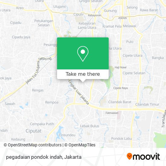 pegadaian pondok indah map