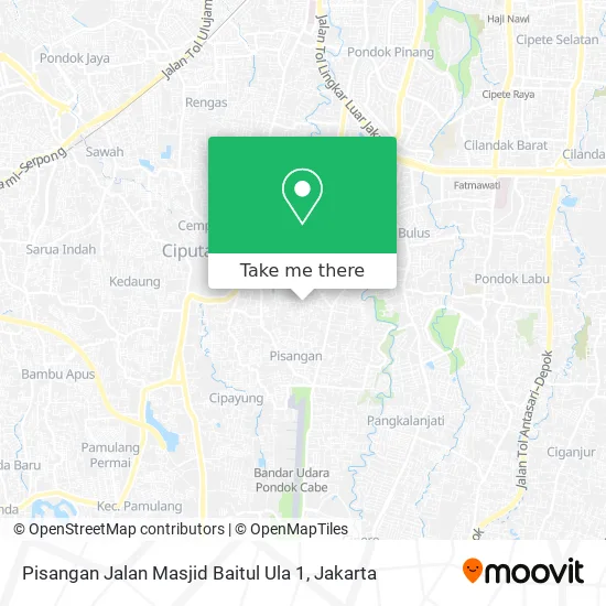 Pisangan Jalan Masjid Baitul Ula 1 map