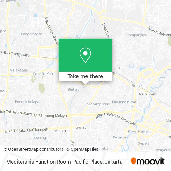 Mediterania Function Room-Pacific Place map