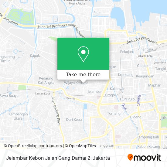 Jelambar Kebon Jalan Gang Damai 2 map