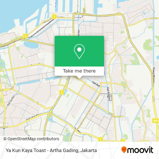 Ya Kun Kaya Toast - Artha Gading map