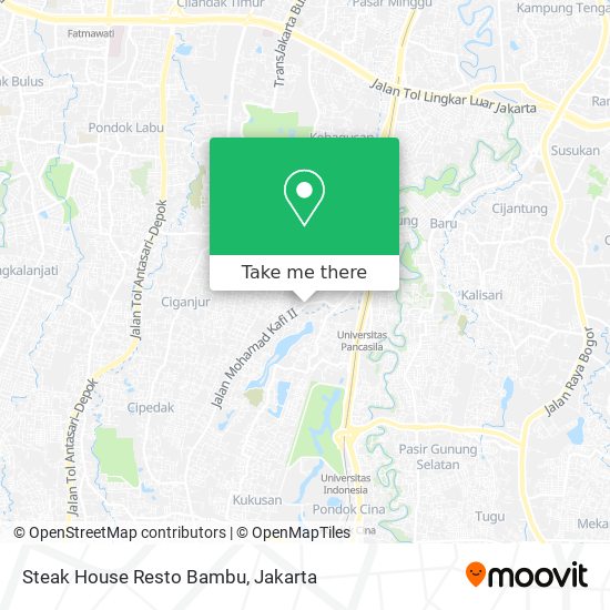 Steak House Resto Bambu map