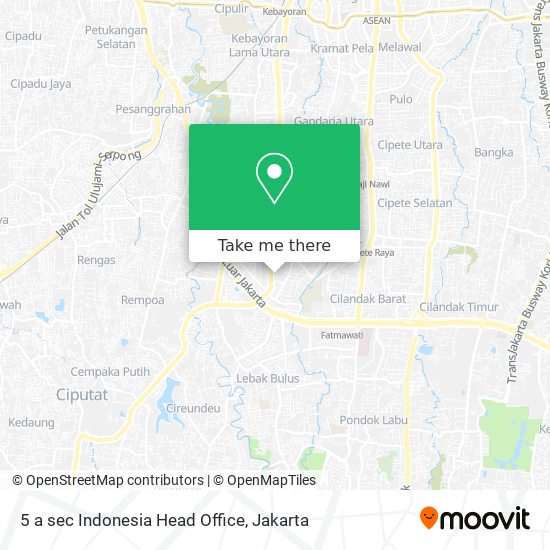 5 a sec Indonesia Head Office map