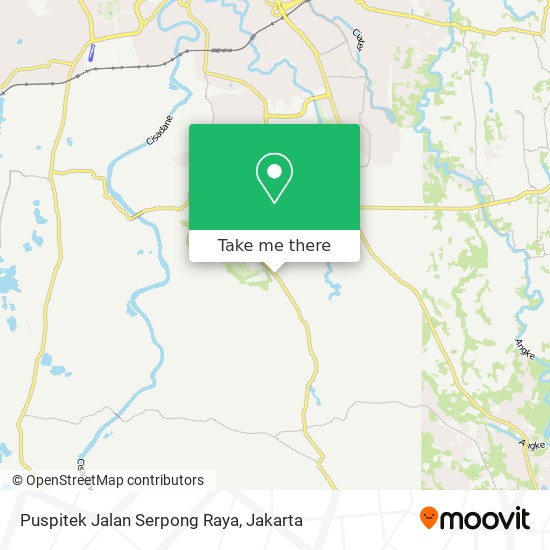 Puspitek Jalan Serpong Raya map