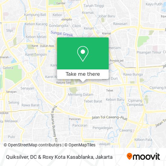 Quiksilver, DC & Roxy Kota Kasablanka map