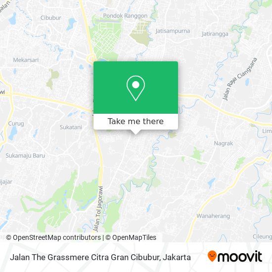 Jalan The Grassmere Citra Gran Cibubur map