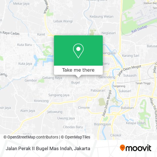 Jalan Perak II Bugel Mas Indah map