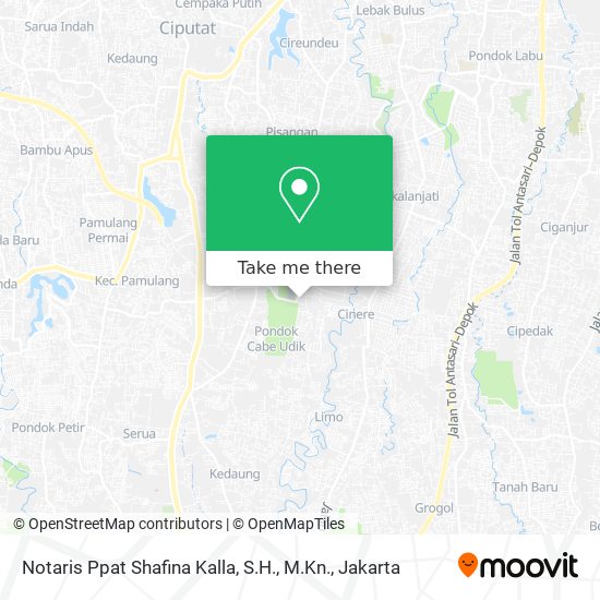 Notaris Ppat Shafina Kalla, S.H., M.Kn. map