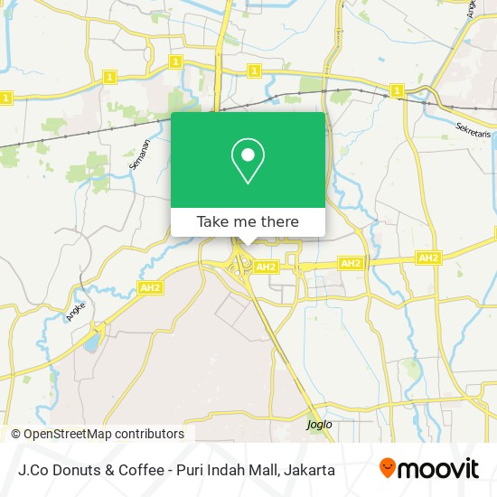 J.Co Donuts & Coffee - Puri Indah Mall map