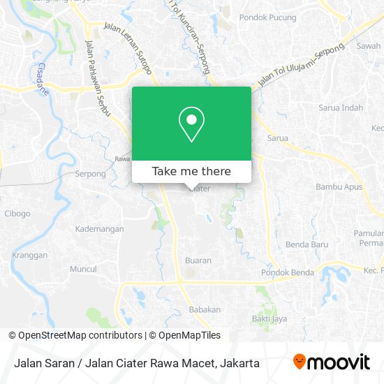 Jalan Saran / Jalan Ciater Rawa Macet map