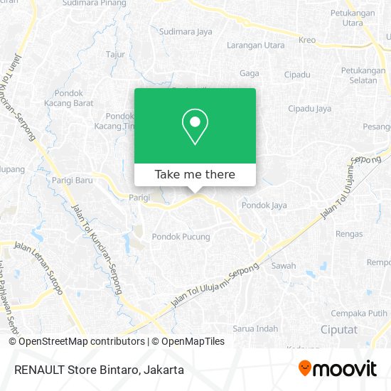 RENAULT Store Bintaro map