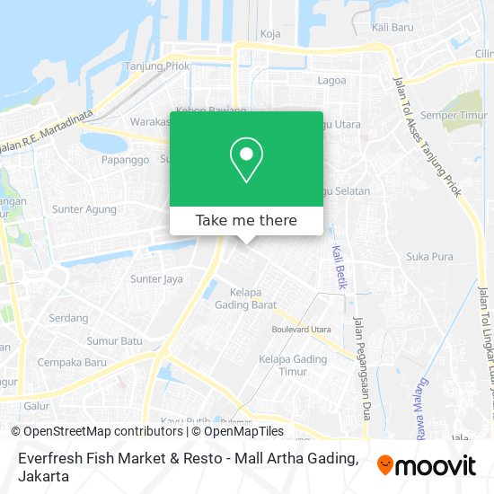 Everfresh Fish Market & Resto - Mall Artha Gading map