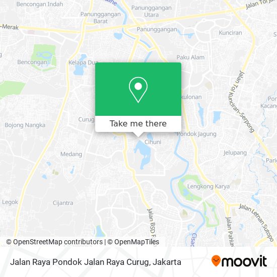 Jalan Raya Pondok Jalan Raya Curug map